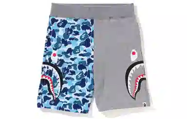 A BATHING APE Bape Shark Print Shorts