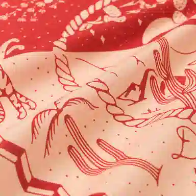 滚烫时光 纯棉西部牛仔风格沙漠印花方巾 头巾 男女同款情侣款