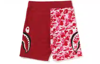 A BATHING APE Bape Shark Print Shorts