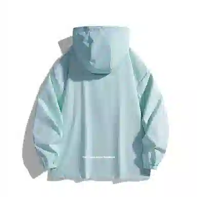 三体 简约纯色基础款字母印花宽松水防风登山连帽开衫机能风美式复古潮牌夹克外套 男女同款