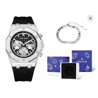 Clip Clop Mechanical Multifunction Sport Watch Black Dial