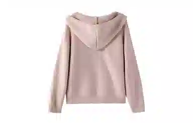 花栗鼠小姐 纯色休闲连帽长袖针织衫 女款