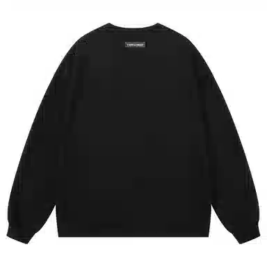 三体 太空军舰队系列 美式复古简约基础款字母印花宽松休闲百搭高街潮牌时尚舒适个性学生多巴胺重磅圆领套头长袖卫衣 男女同款