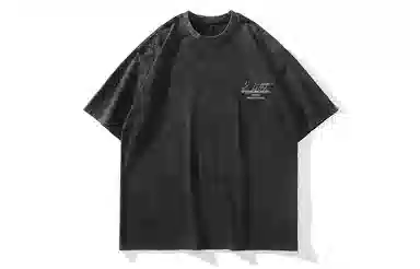 WHISTLEHUNTER Gothic Loose Washed T-Shirt Black