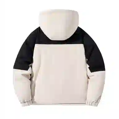 鸭鸭 山系户外多口袋工装风加厚保暖防风休闲宽松连帽套头羽绒服 男女同款