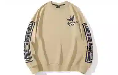 木村三社 仙鹤印花纯棉圆领宽松卫衣 男女同款