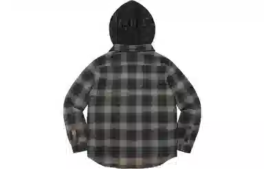 Supreme FW21 Week 9 Hooded Flannel Zip Up Shirt