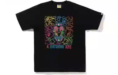 BAPE FW22 Halloween Neon Mexican Skull Tee T
