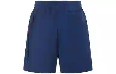 中国李宁 纯色宽松运动短裤 男款 蓝色