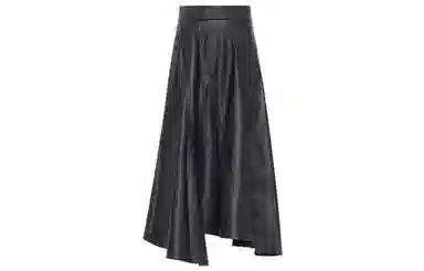 美洋 纯色不规则高腰半身裙