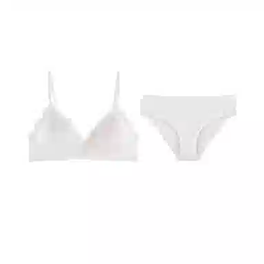 内在密码 纯色三角杯聚拢文胸内裤套装 女款