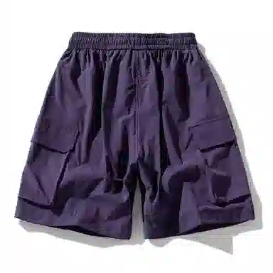 玉儿恋 美式高街风透气凉感大口袋休闲五分潮流设计感短裤 男女同款 优雅紫罗兰色单品