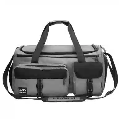 醇龙 多口袋干湿分离 尼龙 旅行包 男女同款情侣款 黑/军绿/灰/果绿