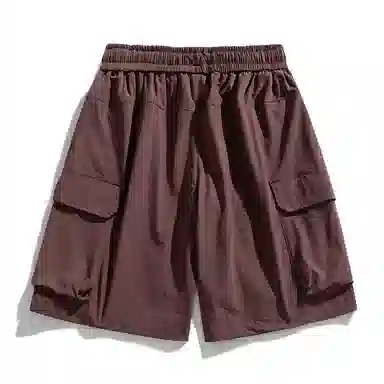 玉儿恋 美式高街风透气凉感大口袋休闲五分潮流设计感短裤 男女同款 优雅紫罗兰色单品