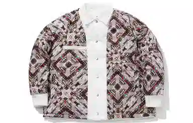 中国李宁 运动时尚系列 保暖双面穿翻领棉服外套 冬季 男款 白色