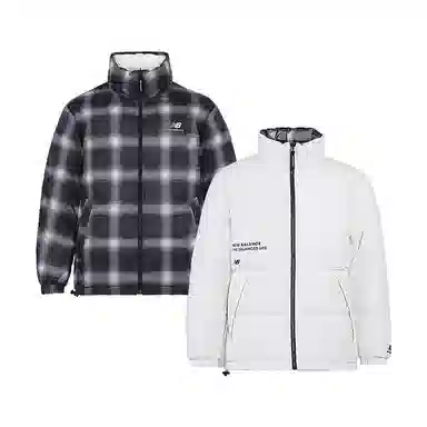 New Balance Ivory White Reversible Down Jacket