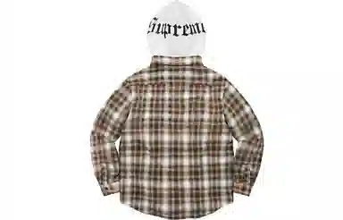 Supreme FW21 Week 9 Hooded Flannel Zip Up Shirt