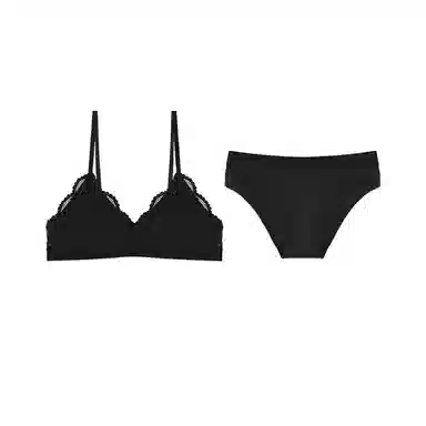 内在密码 纯色三角杯聚拢文胸内裤套装 女款