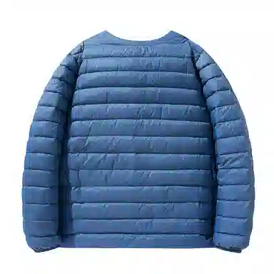 鸭鸭 轻薄便携纯色基础款休闲宽松单排扣圆领保暖羽绒服 男款