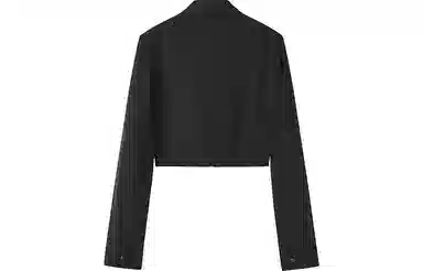 太平鸟 纯色高级短款西装 女款 黑色