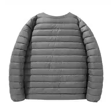 鸭鸭 轻薄便携纯色基础款休闲宽松单排扣圆领保暖羽绒服 男款