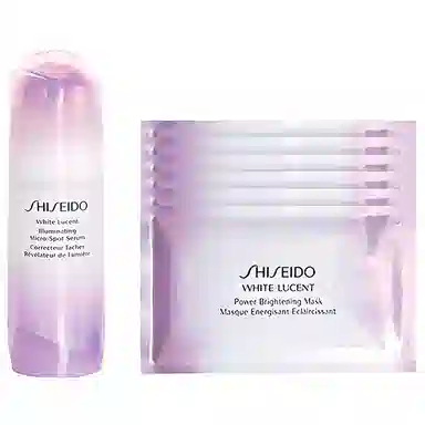 资生堂 光透耀白焕颜精华液面膜套装 保湿补水