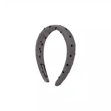 芒果饰品 质感格雷系高颅顶宽发卡头箍灰色波点 发箍 女款