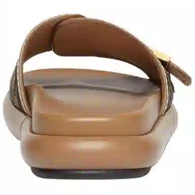 Fendi Baguette Slides Brown