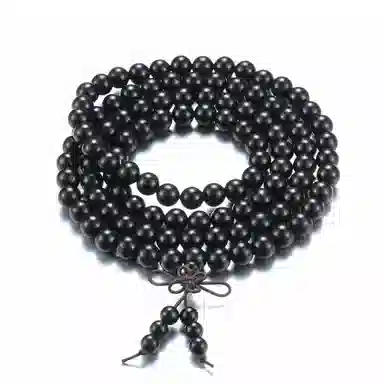 凯真 国潮新中式国风设计珠串 转运上岸考研 多圈叠戴文玩佛珠手持念珠 木作 手串 男女同款情侣款 黑檀 礼盒