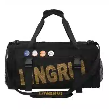 彤彤兔 干湿分离短途出差包手提行李袋 尼龙 旅行包 男女同款情侣款 黑色/灰色/黑色