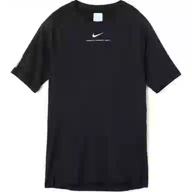 Nike Logo Print Slim Fit Crew Neck T-Shirt Black