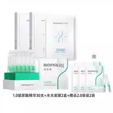 润百颜白纱布面膜屏障次抛补水套装