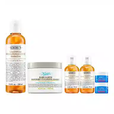 科颜氏 金盏花爽肤水白泥面膜 套组 滋润