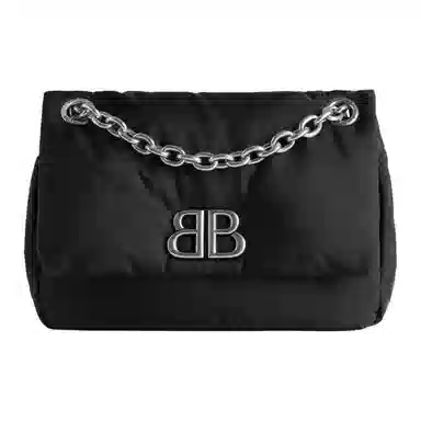 Balenciaga B Logo Mini Nylon Bag Black