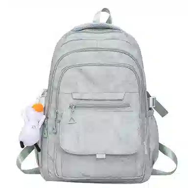 德力熊 尼龙 男女通用 拉链开合大容量休闲百搭 双肩包 红色/黑色/白色/绿色/紫色