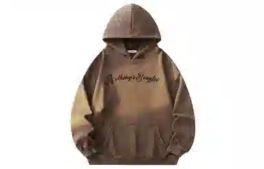 冰飞 美式复古嘻哈街头个性灵感创意撕裂感西方人物油画图案印花宽松休闲高级感水洗做旧上衣服重磅时尚百搭连帽卫衣 男女同款