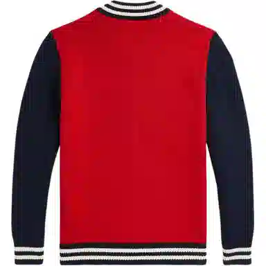 Polo Ralph Lauren FW24 Logo Zip Knit Sweater Red Kids