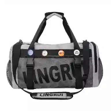 彤彤兔 干湿分离短途出差包手提行李袋 尼龙 旅行包 男女同款情侣款 黑色/灰色/黑色