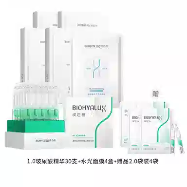 润百颜白纱布面膜屏障次抛补水套装
