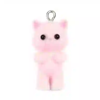 一点潮玩 迷你站立植绒小猫钥匙扣 谷圈挂件