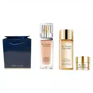 雅诗兰黛 白金粉底液三件套装 保湿滋润持久遮瑕