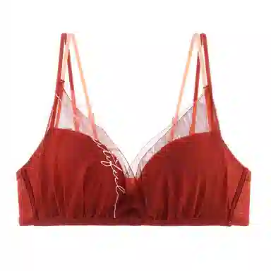 莫代尔 小胸聚拢上托防下垂收副乳无钢圈美背蕾丝薄款文胸 女款