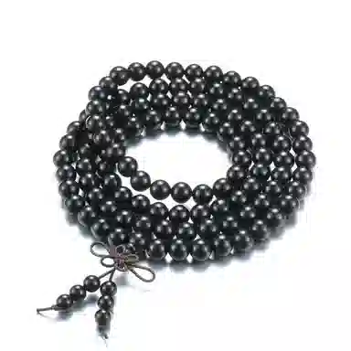 凯真 国潮新中式国风设计珠串 转运上岸考研 多圈叠戴文玩佛珠手持念珠 木作 手串 男女同款情侣款 黑檀 礼盒