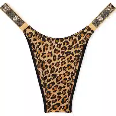 Victoria's Secret Very Sexy Double Shine Strap Lace Brazilian Panty Leopard 1