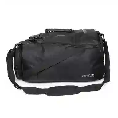 真维斯 大容量百搭高颜值多功能学生便携出差通勤瑜伽训练游泳运动多背法 锦纶 斜挎包单肩双肩包背包健身包 男款 常规 黑色