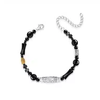 星珍思 天珠藏符 新中式小众设计招财转运九眼天珠 简约复古民族风可调节手饰 合金 手链 男女同款情侣款