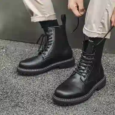 V ZERO FIVE Martin Boots Black