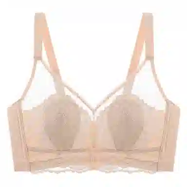 莫代尔 聚拢收副乳防下垂薄款透气蕾丝文胸 女款