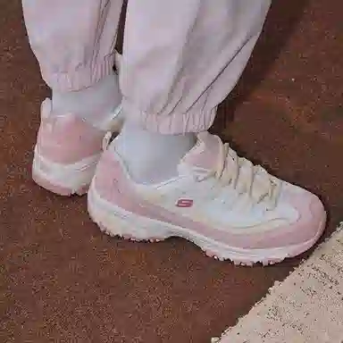 Skechers D'LITES 1.0 White Pink