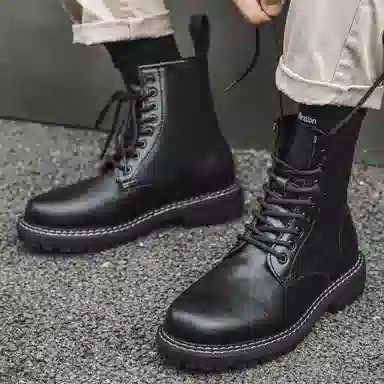 V ZERO FIVE Martin Boots Black